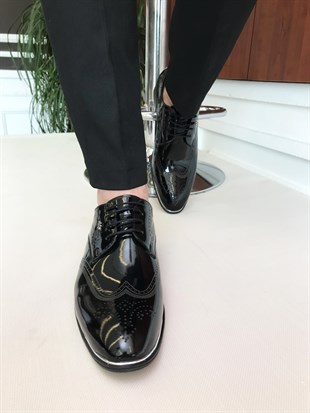 İtalyan stil damatlık erkek ayakkabı Siyah T6106