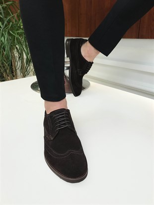 İtalyan Stil İç dış naturel deri erkek ayakkabı kahverengi T6762