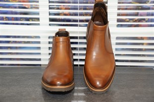 İtalyan stil iç dış naturel deri kışlık erkek bot ayakkabı camel T4040